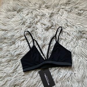 rhonda black triangle strap detail bralet